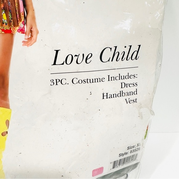 Leg Avenue Love Child (Hippie) 5pc Women's Halloween Cosplay Costume - Picture 11 of 12